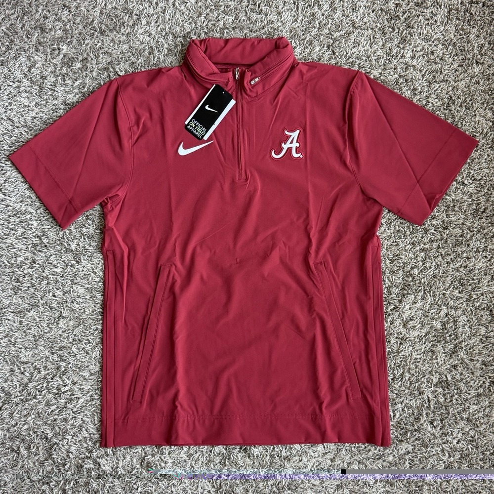Alabama Crimson Tide Nike Hooded Coaches Jacket Men's Size Medium Crimson NEW